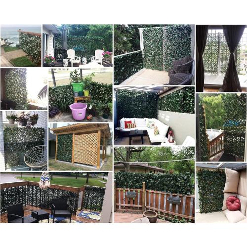 Expandable Fence Privacy Screen for Balcony Patio Outdoor,Decorative Faux Ivy Fencing Panel,Artificial Hedges (Single Sided Leaves)……