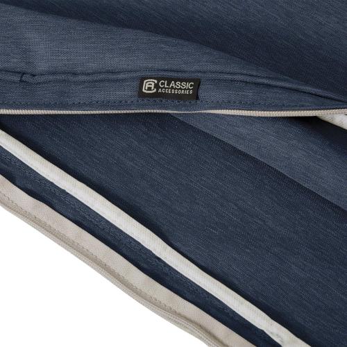 fadeSafe Water-Resistant 22x22x3  Inch Square Patio Dining Seat Cushion Cover, Heather Indigo, Patio Furniture Cushion Covers