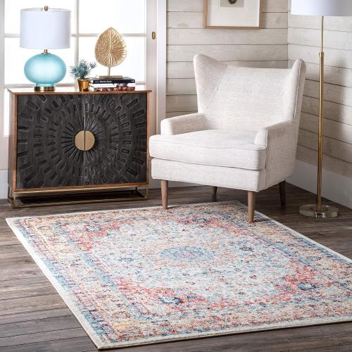 nuLOOM Paisley Vintage Persian Area Rug, 4' x 6', Verona Gold
