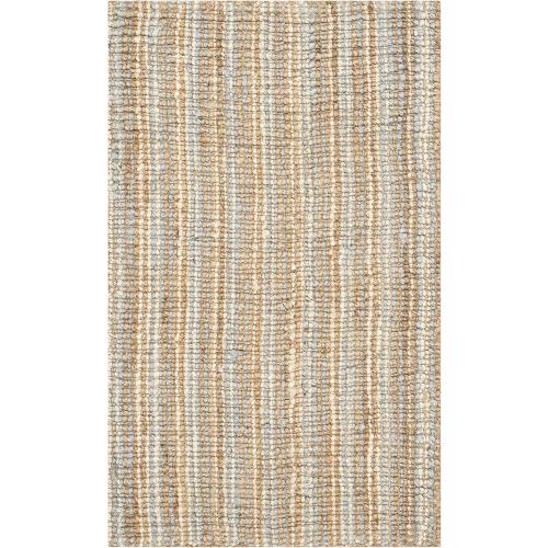 SAFAVIEH Area Rug 2x3 - Natural Fiber Collection - Grey & Natural Brown, Handmade Jute, Farmhouse Style, Chunky Textured Thick Pile (NF447K)
