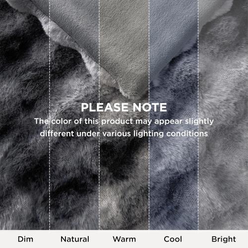 Bedsure GentleSoft Fluffy Fuzzy Twin Blanket, Soft Cozy Fleece Faux Fur Blanket, Pink Decorations Minky Velvet Couch Cover, Thick Warm Plush Women Men Birthday Gifts, 870GSM, Tie-dye Grey