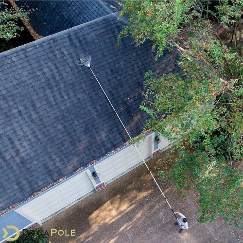 DOCA Gardening Tools Attachment - Extension Pole for Tree Trimming, Fruit Picker, Roof Rake for Leaves - Roof Rake