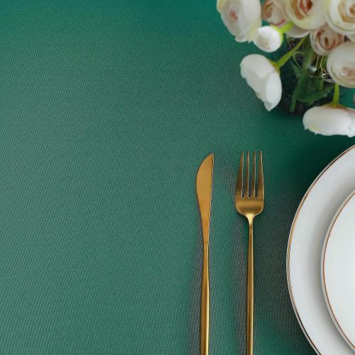 FOLINS&HOME Green Round Tablecloth 48 Inch Waterproof Heavy Duty Wrinkle Free Polyester Fabric Table Cloth, Spillproof Washable Table Cover for Parties, Camping, Picnic, Banquet, Indoor and Outdoor