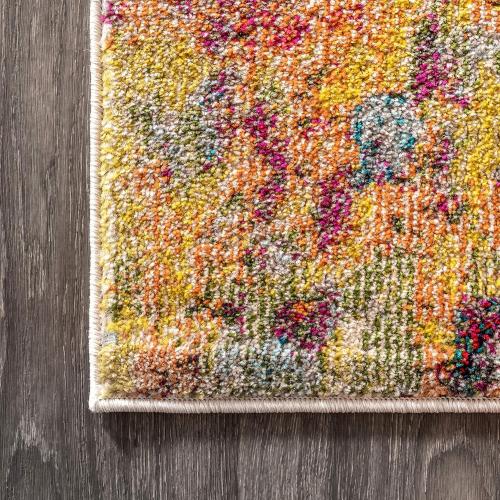 JONATHAN Y CTP108A-8 Contemporary POP Modern Abstract Multi/Yellow 8 ft. x 10 ft. Area-Rug, Bohemian, Easy-Cleaning, for Bedroom, Kitchen, Living Room, Non Shedding