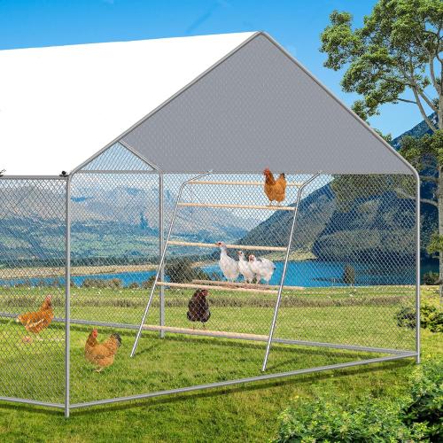 Silver Chicken Roosting Bars with Swing,Chicken Perch Bars for Coop,Chick roosting Perch,Backyard Poultry Toys,Hen Swing with Frame,Perfect for Backyard Poultry Easy Installation & Cleaning