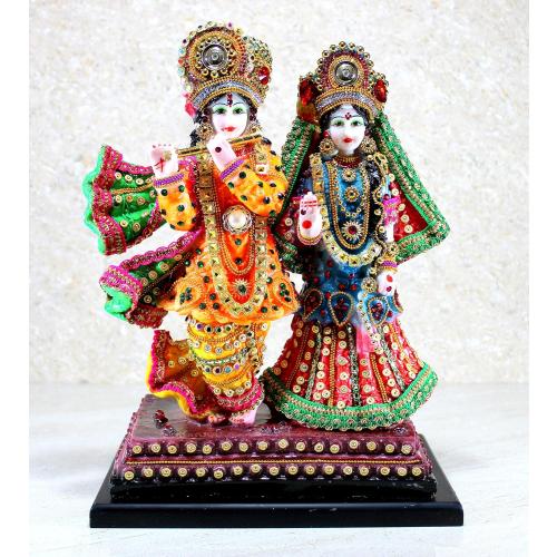eSplanade - Radha Krishna Kishan Murti Idol Statue Sculpture - Resin (Radha Krishna Standing)