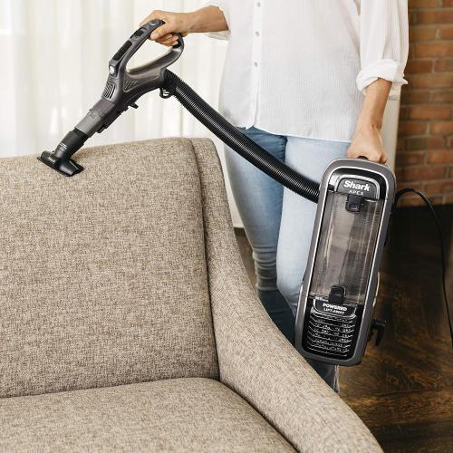 Shark AZ1002 Apex Powered Lift-Away Upright Vacuum with DuoClean & Self-Cleaning Brushroll, Crevice Tool, Upholstery Tool & Pet Power Brush, for a Deep Clean on & Above Floors, Espresso