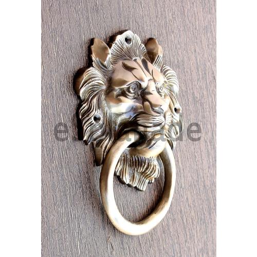Esplanade VZN278 Lion Mouth Metal Door Knocker Yellow