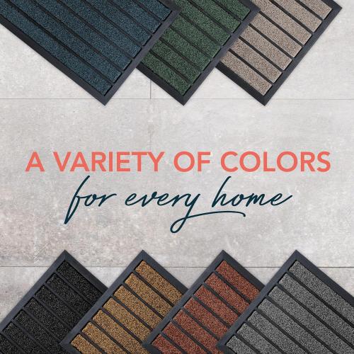 ubdyo Extra Durable Door Mat - Dirt Trapping Outdoor Welcome Mats - Non-Slip Outdoor Indoor Entrance - Low Profile Front Doormat (30 x 17, Bright Brown)