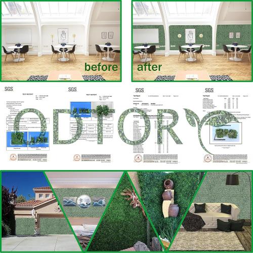 Artificial Grass Wall Panel Backdrop,10 X 10 12P(8.4 sqft) UV-Anti Greenery Boxwood Panels for Indoor Outdoor Green Wall Decor & Ivy Fence Covering Privacy