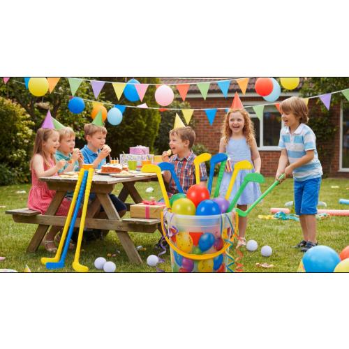 Teyva 24 Pcs Plastic Mini Golf Clubs for Toddlers Kids Birthday, Bright