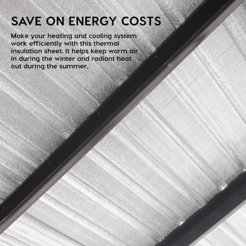 EconoHome Reflective Insulation - 16in x 10ft, 3mm Foam Core, Aluminum Heat Shield - Light Reflective Insulation for Weatherproofing, Condensation, Sound