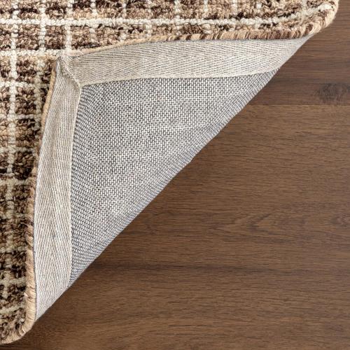 Rugs USA Melrose Brown/Ivory, 7'6 x 9'6, Handmade, Wool & Cotton, Soft and Cozy, High Traffic, Stain Resistant, Easy Clean, Durable Area Rug for Bedroom, Living Room, Dining Space, Den, Entryway