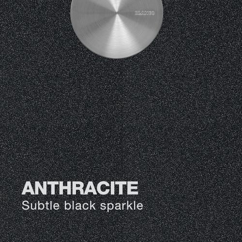 BLANCO, Anthracite 440149 PRECIS SILGRANIT Super Single Undermount Kitchen Sink, 32 X 19
