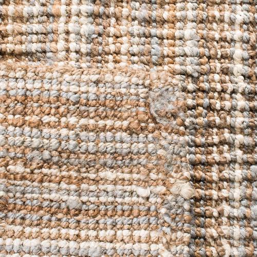 SAFAVIEH Area Rug 2x3 - Natural Fiber Collection - Grey & Natural Brown, Handmade Jute, Farmhouse Style, Chunky Textured Thick Pile (NF447K)