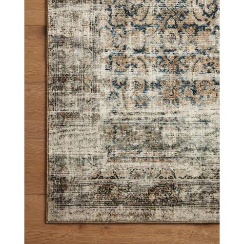 Loloi Amber Lewis Morgan Collection MOG-02 Navy/Sand 2'-0 x 5'-0 Accent Rug, Neutral Area Rug for Room Décor, Vintage Rug Inspired, Soft Area Rug for Living Room, Bedroom, Dining Area