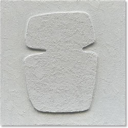 NANKAI Art Hand Painting Modern Minimalist Art Oil Painting White Thick Texture Abstract Painting 24x24 inch Canvas Wall Decorative Art