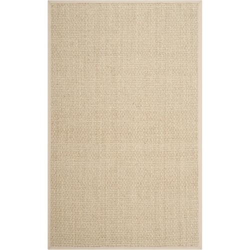 Area Rug  Natural Fiber Collection - Natural & Beige, Seagrass, Basketweave Pattern with Border