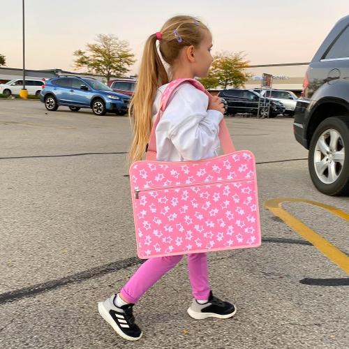 MENZOKE Kids Travel Tray for Toddler Car Seat Pink