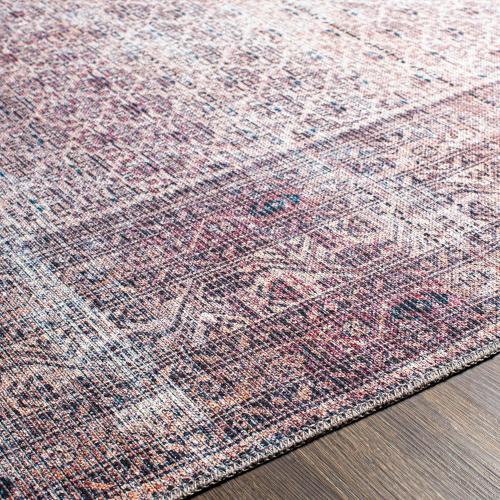 Mark&Day Washable Rugs, 5x7 Hayri Traditional Plum Area Rug, Purple Beige Carpet for Living Room, Bedroom or Kitchen (5'3 x 7'3, Machine Washable)