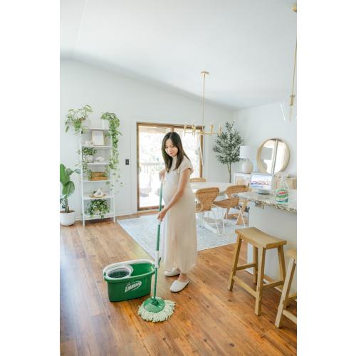Libman Tornado Spin Mop System with Bucket & Wringer, Microfiber Head