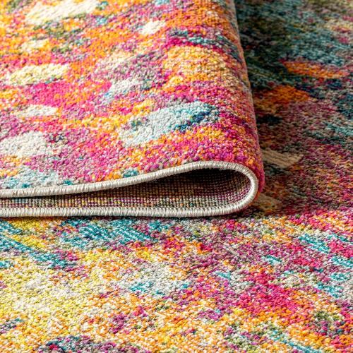 JONATHAN Y CTP108A-8 Contemporary POP Modern Abstract Multi/Yellow 8 ft. x 10 ft. Area-Rug, Bohemian, Easy-Cleaning, for Bedroom, Kitchen, Living Room, Non Shedding