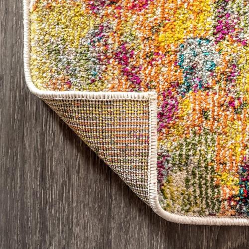 JONATHAN Y CTP108A-8 Contemporary POP Modern Abstract Multi/Yellow 8 ft. x 10 ft. Area-Rug, Bohemian, Easy-Cleaning, for Bedroom, Kitchen, Living Room, Non Shedding