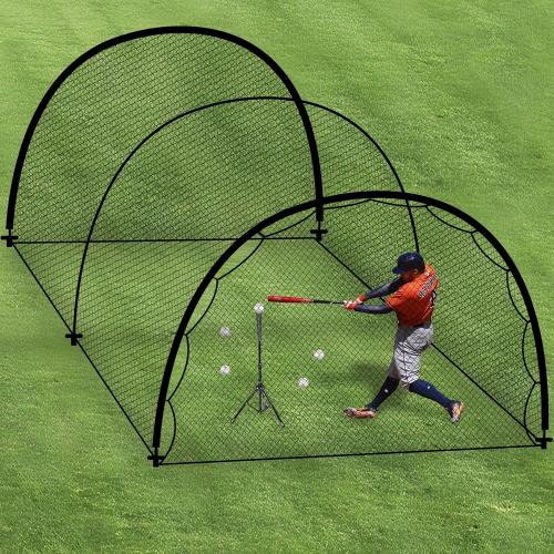 Baseball Batting Cage for Backyard, Softball Cage Batting Net Portable with Carrying Bag Detachable Door with Hitting Target for Batting Training Pitching Practice