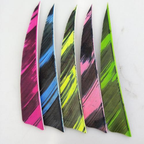 AMEYXGS 4 Inch Arrow Feather Fletching Turkey Feather Natural Arrow Vanes Shield Right Wings Vanes for DIY Arrows Accessories 50Pcs