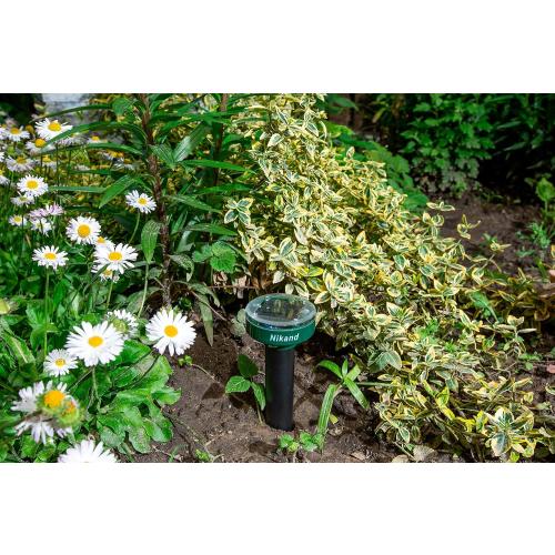 Gopher Repellent Ultrasonic Solar Powered - Mole Repellent Stakes Outdoor Pet Safe - Groundhog Repeller Snake Rodent Gopher Spikes Chaser - Sonic Mole Deterrent Devices (4)