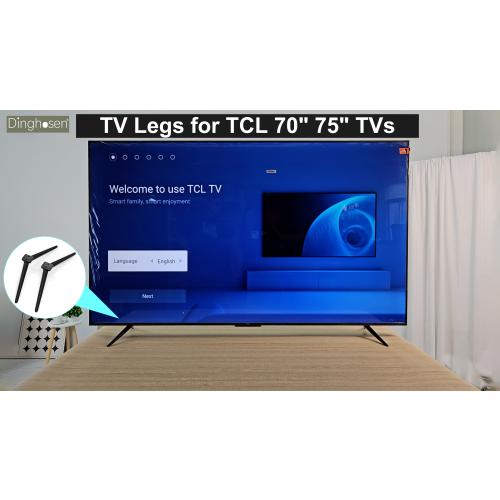 Metal Base TCL TV Legs for 70 75 TCL Roku TV Stand Feet Replacement