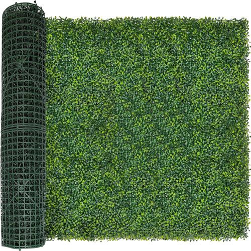 ODTORY Artificial Boxwood Roll Panels, 48x120 (40 sq.ft) UV-Resistant Faux Ivy Privacy Fence Screen, Decorative Grass Wall Covering for Indoor & Outdoor Garden, Backyard, Balcony, Home Decor