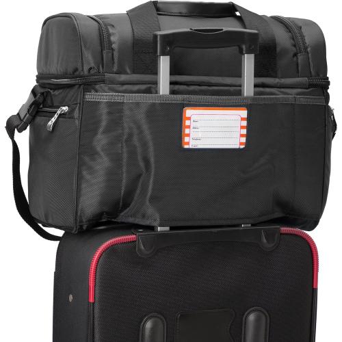 MOJECTO Large Cooler Bag. Two Insulated Compartment, Heavy Duty Fabric, Thick Insulation, 2 Heat Sealed Soft Peva Liner, Many Pockets, Strong Double Zipper, Padded Straps. for Men Women