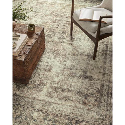 Loloi Magnolia Home by Joanna Gaines Sinclair Collection SIN-01 Pebble/Taupe 2'-3 x 7'-6, .25 Pile Height, Machine Washable, Runner Rug