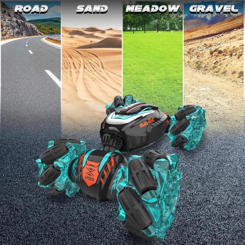 Remote Control Car, Gesture Sensing RC Stunt Car, 4 WD Transform Off Road for Rotating, 2.4Ghz Hand Controlled Remote Control Twister Cars, RC Cars for Kids Boys Girls Toy Gift Age 6 7 8 9 10 11 12 yr