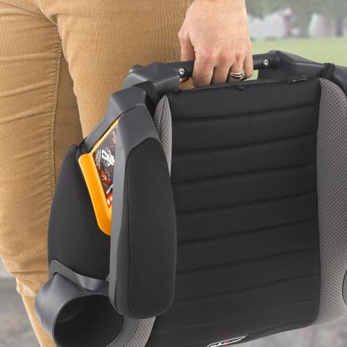 Chicco GoFit Backless Booster Car Seat Without Latch Attachment, Travel Booster Seat for Car, Portable Car Booster Seat for Children 40-110 lbs. | Shark/Black/Grey