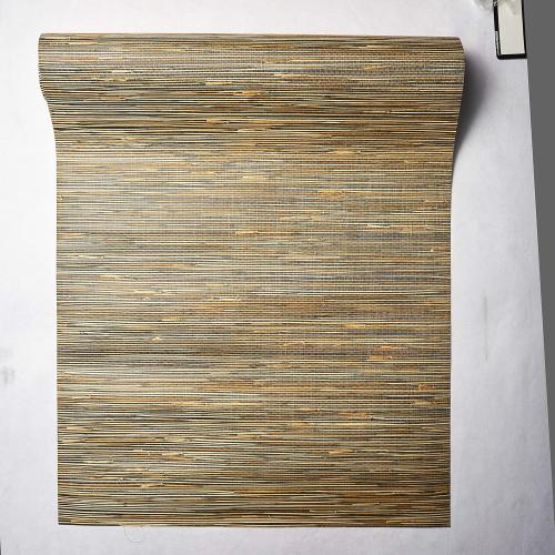 York Wallcoverings NZ0786 Grasscloth Wallpaper by River Grass, Black, Cream, Beige, Khaki, Tan