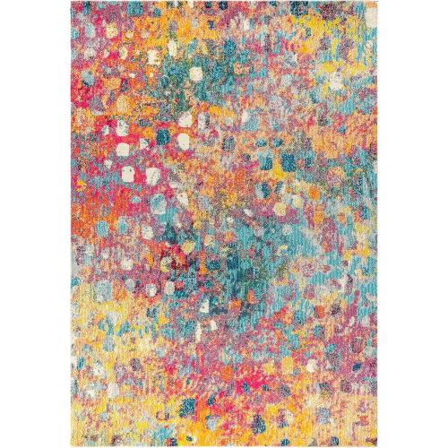 JONATHAN Y CTP108A-8 Contemporary POP Modern Abstract Multi/Yellow 8 ft. x 10 ft. Area-Rug, Bohemian, Easy-Cleaning, for Bedroom, Kitchen, Living Room, Non Shedding