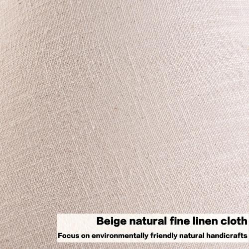 Set of 2 Size 6.3 13x8.3 GO&SO Natural Linen Chimney Lamp Shade Set of 2 Small Farmhouse Lamp shade 6.3 Top x 13 Bottom x 8.3 High Medium LampShade Table & Beside Lamp - Lampshades Replacement - Empire Shade Easy Assembly