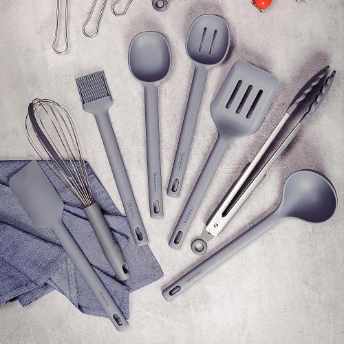 Tramontina 25810/160 TRAMONTINA 25810/160 Perforated Turner Molde 11.8 inches (30 cm) Gray Silicone Turner Heat Resistant Dishwasher Safe Made in Brazil NEEDS CLEANING