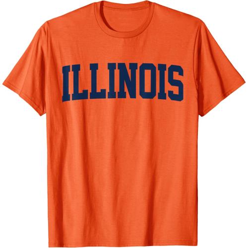 Retro Illinois Tee Vintage Illinois Orange Blue Throwback IL T-Shirt