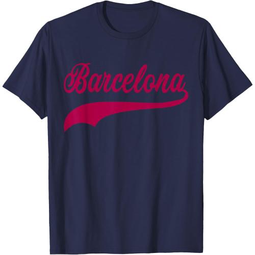 Size L Barcelona Vintage Sports Style T-Shirt