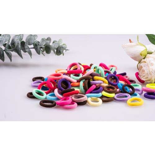 TVINLIK 350 PCS Multicolor Cotton Hair Ties，Soft Seamless Hair Bands | Small Baby Hair Elastics for Kids and Girls, No Crease Finger Ponytail Holders (20 Colors)