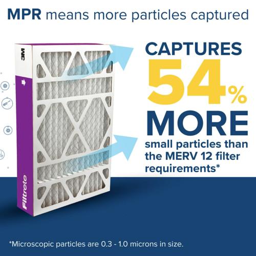 Filtrete 16-in W x 25-in L x 4-in MERV 12 1550 MPR Slim Allergen, Bacteria and Virus Electrostatic Pleated Air Filter