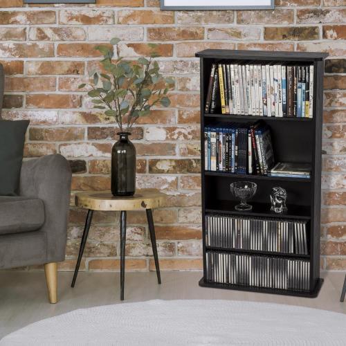 Atlantic Black Traditional Wood Media Cabinet