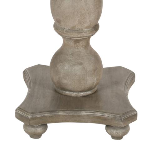 Benzara Washed White and Gray Round Contemporary/Modern Dining Table, Wood Base 42-in L x 31-in H (NO TEST)