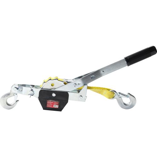 X-POWER Heavy-duty Steel Pulley, 8ft, Ratcheting System For Lifting, Lowering, Pulling, and Stretching- Ideal For Construction, Farming, Hunting