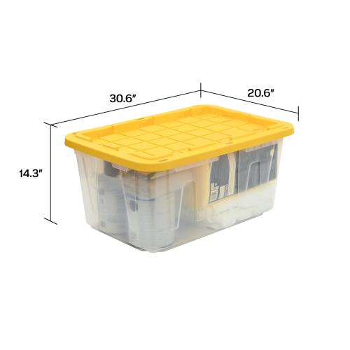 Project Source Commander Large 27-Gallon s (108-Quart) Clear Heavy Duty Tote