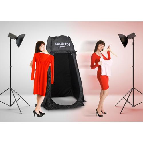 Gigatent The Gigatent Pop Up Pod is a changing room you can take anywhere. Pop open and in seconds you will have your very own private changing room. Great for photographers in the field or studio, campers, beach or anywhere you need privacy to change.