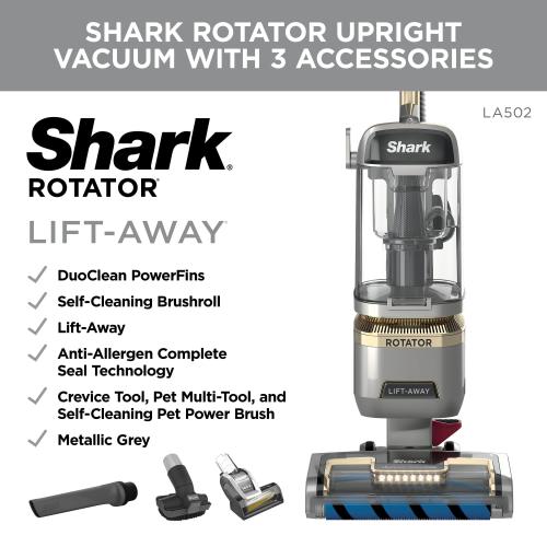 Shark Rotator Lift-Away with DuoClean PowerFins Corded Bagless Pet Upright Vacuum with HEPA Filter